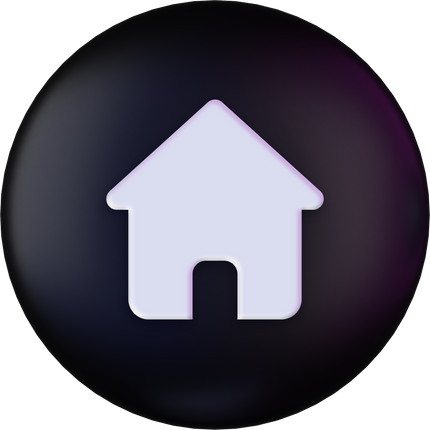 3D Home Icon. 3D Home Button.